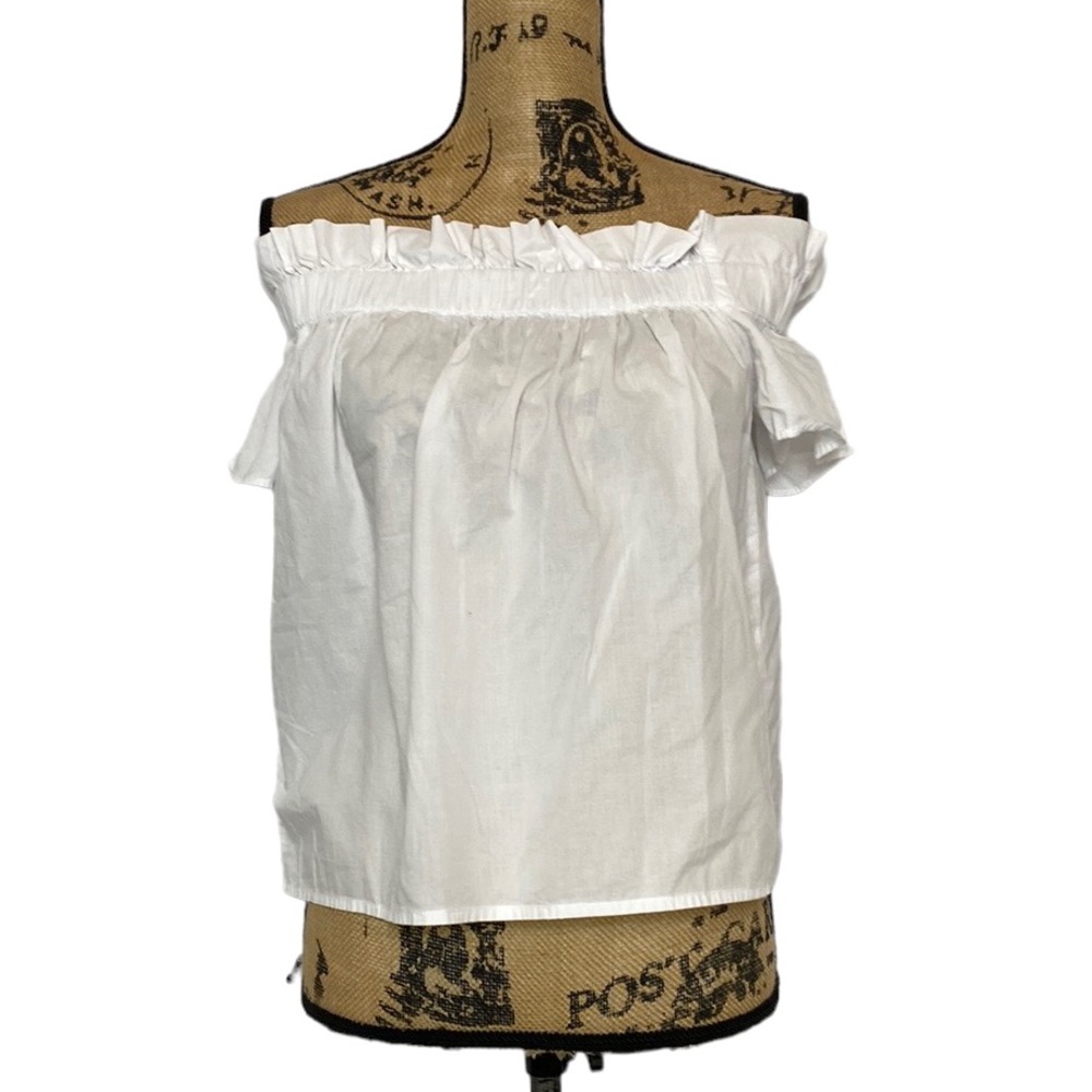 Gap White Boho Off the Shoulder A-Line Top XS